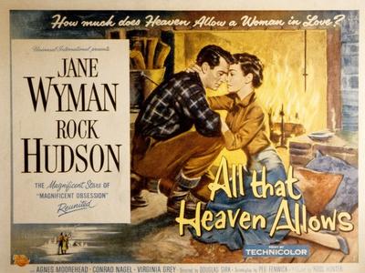 All That Heaven Allows Rock Hudson Jane Wyman Romantic Pose 1955 Or 24x36 Poster